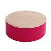 rond blikje hout fuchsia