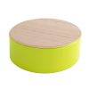 rond blikje hout lemon green